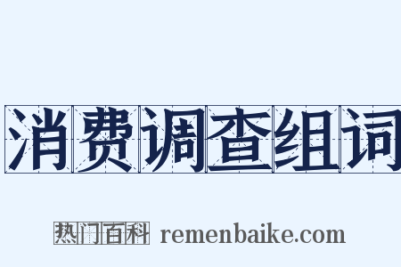 消费调查组词是什么意思的图片